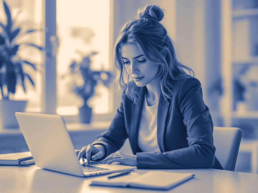 A clinical psychology supervisor completing a structured competency rating on a laptop